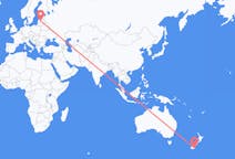 Flyg från Dunedin, Nya Zeeland till Riga, Lettland