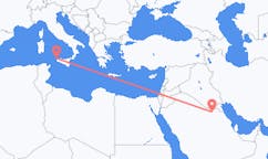 Flights from Qaisumah, Saudi Arabia to Trapani, Italy