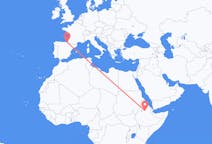 Flyreiser fra Lalibela, Etiopia til San Sebastian, Spania