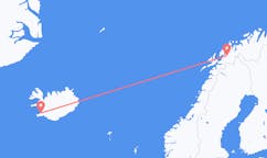Flights from from Bardufoss to Reykjavík