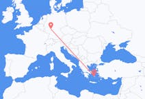 Vluchten van Naxos, Griekenland naar Frankfurt, Duitsland