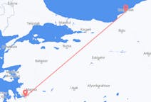 Lennot Zonguldakista, Turkki Izmiriin, Turkki
