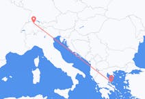 Vluchten uit Zürich, Zwitserland naar Skiathos, Griekenland