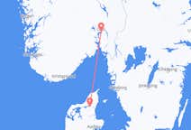 Vols d’Aalborg, Danemark pour Oslo, Norvège