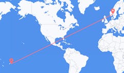 Flyrejser fra Lakeba, Fiji til Oslo, Norge