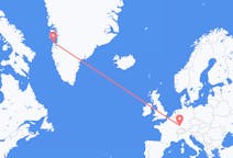 Flyreiser fra Strasbourg, Frankrike til Aasiaat, Grønland