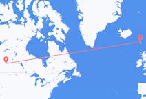 เที่ยวบิน จาก ลอยด์มินสเตอร์, แคนาดา ไปยัง Sørvágur, หมู่เกาะแฟโร