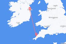 Flyrejser fra Newquay, England til Dublin, Irland