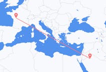 Flyreiser fra Al Jawf Region, Saudi-Arabia til Poitiers, Frankrike