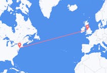 Flights from New York City, the United States to Liverpool, England