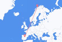 ノルウェーのから トロムソ、スペインのへ マドリードフライト