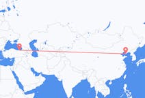 Flyg från Dalian, Kina till Trabzon, Turkiet