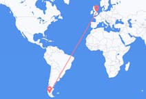 Flyg från Puerto Natales, Chile till Kirmington, England