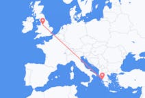 Flyreiser fra Preveza, Hellas til Manchester, England