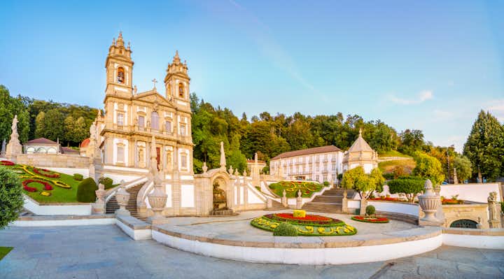 Photo of the Bom Jesus do Monte Sanctuary is located in the city of Braga, Portugal.
