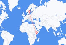 Flights from Lamu, Kenya to Kalmar, Sweden