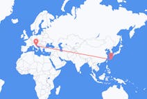 Flyg från Okinawa, Japan till Ancona, Italien