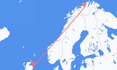 ノルウェーのアルタからから、スコットランドのアバディーンまでのフライト