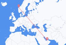 Flyg från Abu Dhabi, Förenade Arabemiraten till Ålesund, Norge