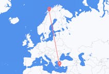 Vuelos de Narvik, Noruega a Rhodes, Grecia