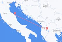 Vols d’Ohrid, Macédoine du Nord pour Ancône, Italie