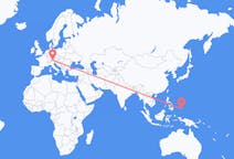 Flyrejser fra Koror, Palau til Innsbruck, Østrig