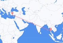 Flights from Bokpyin, Myanmar (Burma) to Antalya, Turkey