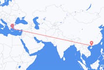 Flyreiser fra Zhanjiang, Kina til Mykonos, Hellas