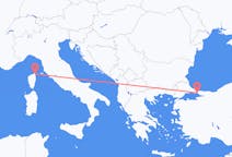 Flyg från Istanbul, Turkiet till Bastia, Frankrike