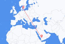 出发地 沙特阿拉伯出发地 奈季蘭目的地 丹麦哥本哈根的航班