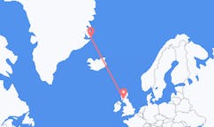 Flyg från Ittoqqortoormiit, Grönland till Glasgow, Skottland