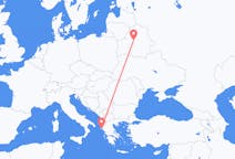 Flug frá Korfú, Grikklandi til Minsk, Hvíta-Rússlandi