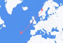 Flights from Ponta Delgada, Portugal to Røros, Norway