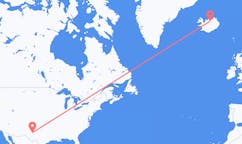 航班从美国霍布斯市到阿克雷里市，冰岛塞尔