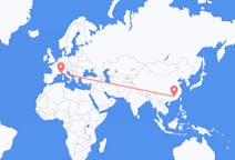 Flyreiser fra Ganzhou, Kina til Nice, Frankrike