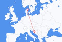Flyreiser fra Dele, Kroatia til Århus, Danmark