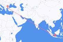 出发地 印度尼西亚三宝垄目的地 希腊亚历山德鲁波利斯的航班