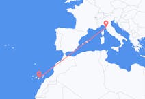 Flyreiser fra Las Palmas, Spania til Pisa, Italia