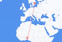 Flyreiser fra Lagos, Nigeria til Kalmar, Sverige