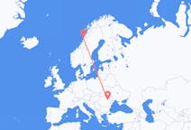 Flights from Sandnessjøen, Norway to Bacău, Romania
