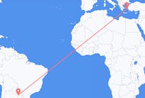 Flyreiser fra Asunción, Paraguay til Ikaria, Hellas