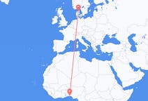 Flyreiser fra Lagos, Nigeria til Aalborg, Danmark
