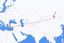 Flug frá Ulaanbaatar, Mongólíu til Kastellorizo, Grikklandi