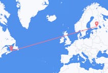 Flyreiser fra Sydney i Nova Scotia, Canada til Villmanstrand, Finland