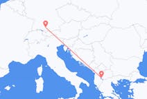 Flüge von Ohrid, Nordmazedonien nach Memmingen, Deutschland