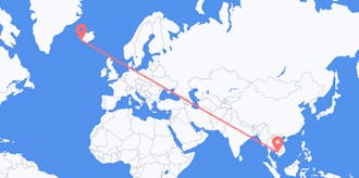 캄보디아에서 아이슬란드까지 운항하는 항공편