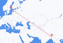 Flyreiser fra Shillong, India til Mariehamn, Åland