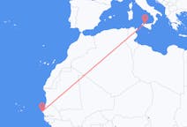 Flyrejser fra Dakar til Palermo