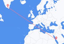 Flights from Jeddah, Saudi Arabia to Narsarsuaq, Greenland