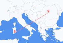 Vluchten van Sibiu, Roemenië naar Cagliari, Trento, Italië